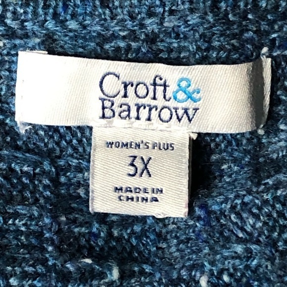 Croft & Barrow Sweater Women’s Plus Size 3X Acrylic Grandmacore Pull Over - Picture 4 of 8